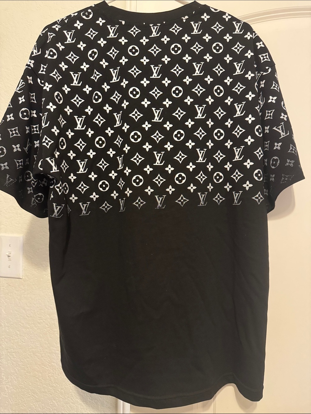 XXL  Black and White Monogram Panel T-Shirt